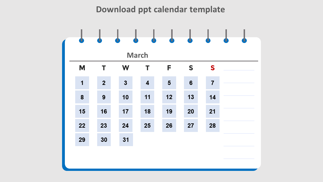download ppt calendar template